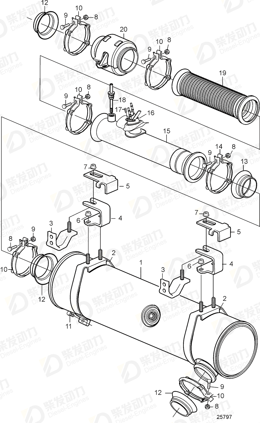 VOLVO Flange nut 984003 Drawing